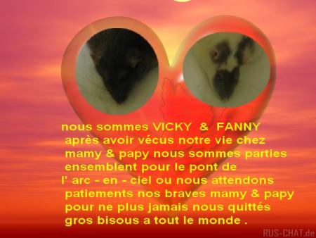 2 ANGES NOUS QUITTENT .  FANNY ET VICKY